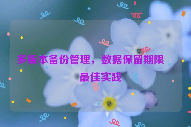 多版本備份管理，數(shù)據(jù)保留期限的最佳實(shí)踐