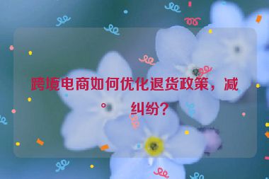 跨境電商如何優(yōu)化退貨政策，減少糾紛？