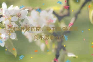 網(wǎng)站遷移指南，換主機(jī)/換域名如何不影響SEO？