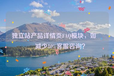 獨立站產(chǎn)品詳情頁FAQ模塊，如何減少80%客服咨詢？
