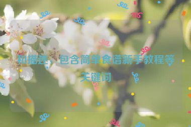 和描述，包含簡單食譜新手教程等關鍵詞