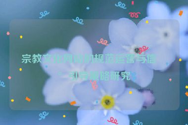 宗教文化網(wǎng)站的規(guī)范運營與信仰引導策略研究