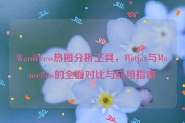 WordPress熱圖分析工具，Hotjar與Mouseflow的全面對(duì)比與應(yīng)用指南
