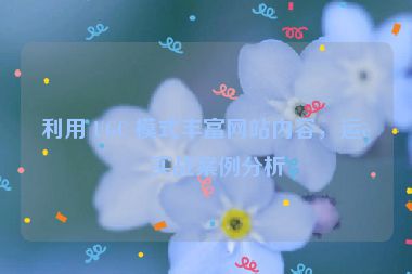 利用 UGC 模式豐富網(wǎng)站內(nèi)容，運營實戰(zhàn)案例分析