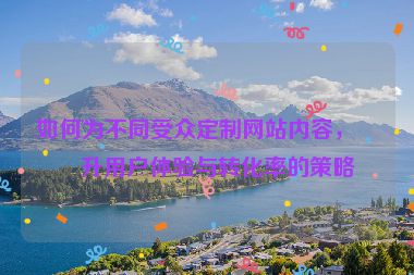 如何為不同受眾定制網(wǎng)站內(nèi)容，提升用戶體驗(yàn)與轉(zhuǎn)化率的策略