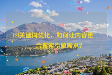 LSI關(guān)鍵詞優(yōu)化，如何讓內(nèi)容更符合搜索引擎需求？