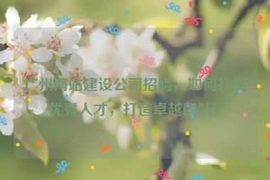 廣州網(wǎng)站建設(shè)公司招聘，如何找到優(yōu)秀人才，打造卓越團(tuán)隊(duì)？