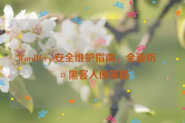 WordPress安全維護(hù)指南，全面防護(hù)黑客入侵策略