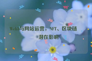 Web3與網(wǎng)站運營，NFT、區(qū)塊鏈的潛在影響