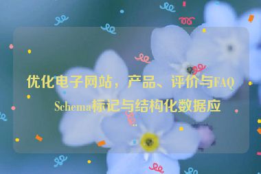優(yōu)化電子網(wǎng)站，產(chǎn)品、評價與FAQ的Schema標(biāo)記與結(jié)構(gòu)化數(shù)據(jù)應(yīng)用