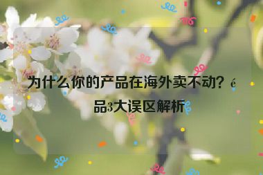 為什么你的產(chǎn)品在海外賣不動？選品3大誤區(qū)解析