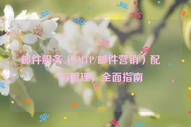 郵件服務（SMTP/郵件營銷）配置與管理，全面指南