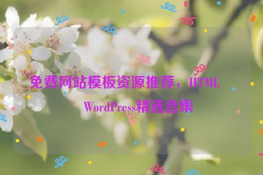 免費網(wǎng)站模板資源推薦，HTML與WordPress精選合集