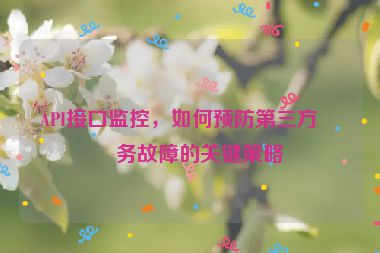 API接口監(jiān)控，如何預防第三方服務故障的關鍵策略