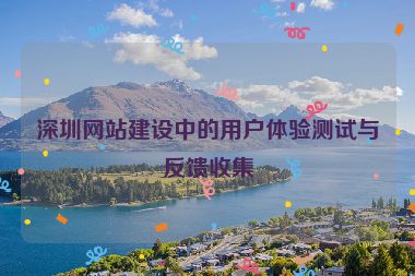 深圳網(wǎng)站建設(shè)中的用戶體驗測試與反饋收集