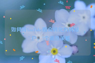 如何將YouTube觀眾轉(zhuǎn)化為網(wǎng)站用戶，7個(gè)高效策略