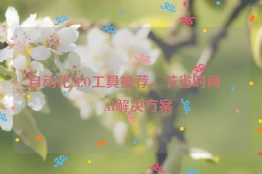 自動化SEO工具推薦，節(jié)省時間的AI解決方案