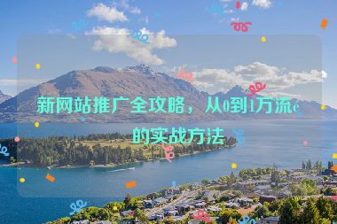 新網(wǎng)站推廣全攻略，從0到1萬流量的實戰(zhàn)方法