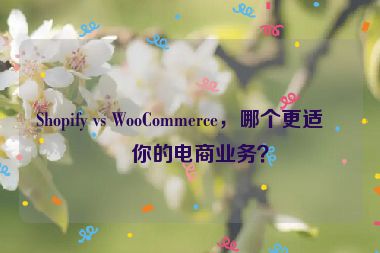 Shopify vs WooCommerce，哪個更適合你的電商業(yè)務(wù)？