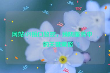 網站API接口監(jiān)控，預防服務中斷的關鍵策略