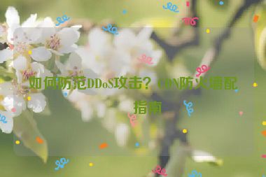 如何防范DDoS攻擊？CDN防火墻配置指南